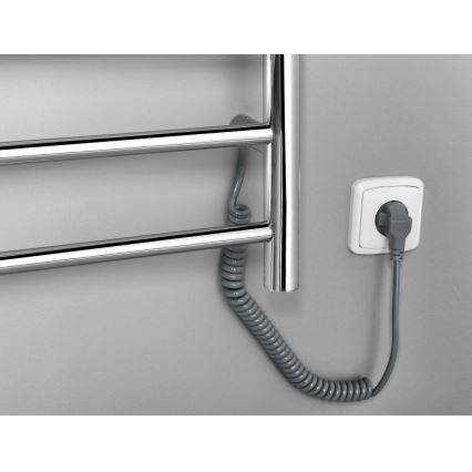 Sapho - Elektrický sušiak na uteráky REDONDO 130W/230V 150 cm lesklý chróm pravá zaokrúhlený