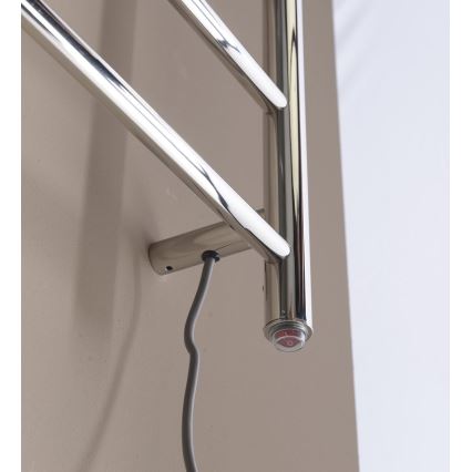 Sapho - Elektrický sušiak na uteráky REDONDO 75W/230V 90 cm lesklý chróm pravá zaokrúhlený