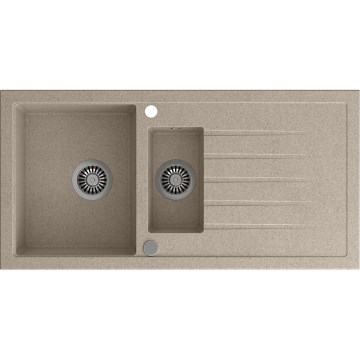 Sapho - Kuchynský drez 100x50 cm granit/béžový