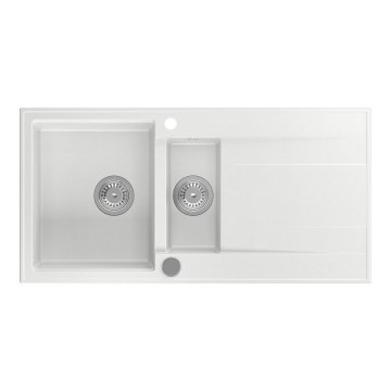 Sapho - Kuchynský drez 100x50 cm granit/biely