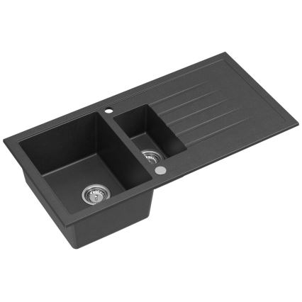 Sapho - Kuchynský drez 100x50 cm granit/čierna