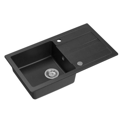 Sapho - Kuchynský drez 77 x 44 cm granit/čierna