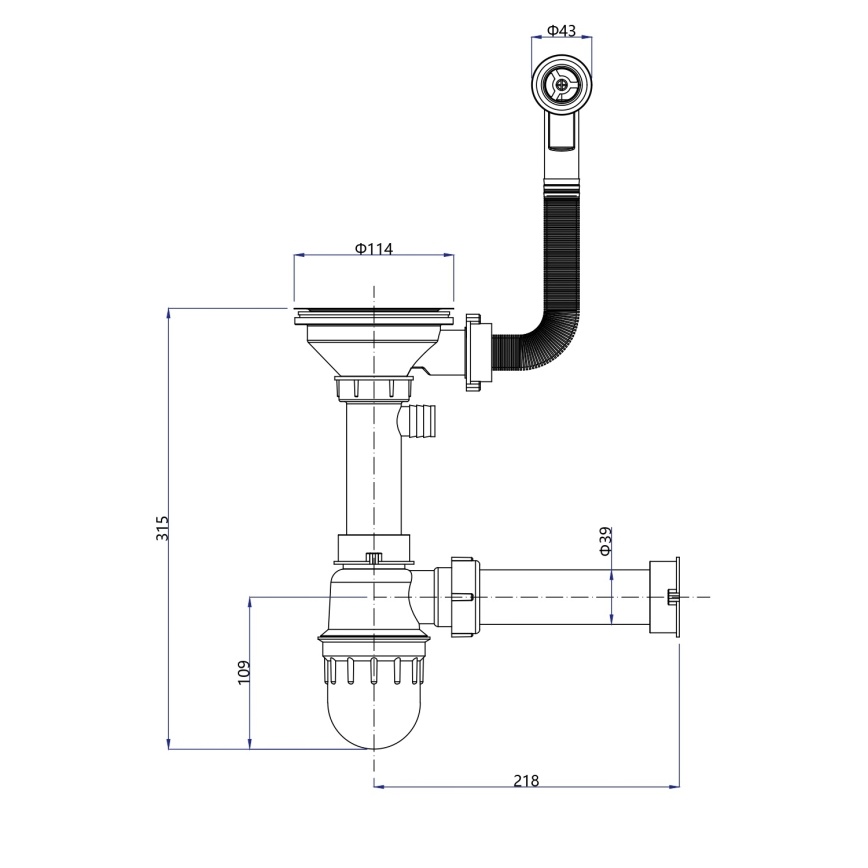 Sapho - Kuchynský drez 77 x 44 cm granit/čierna