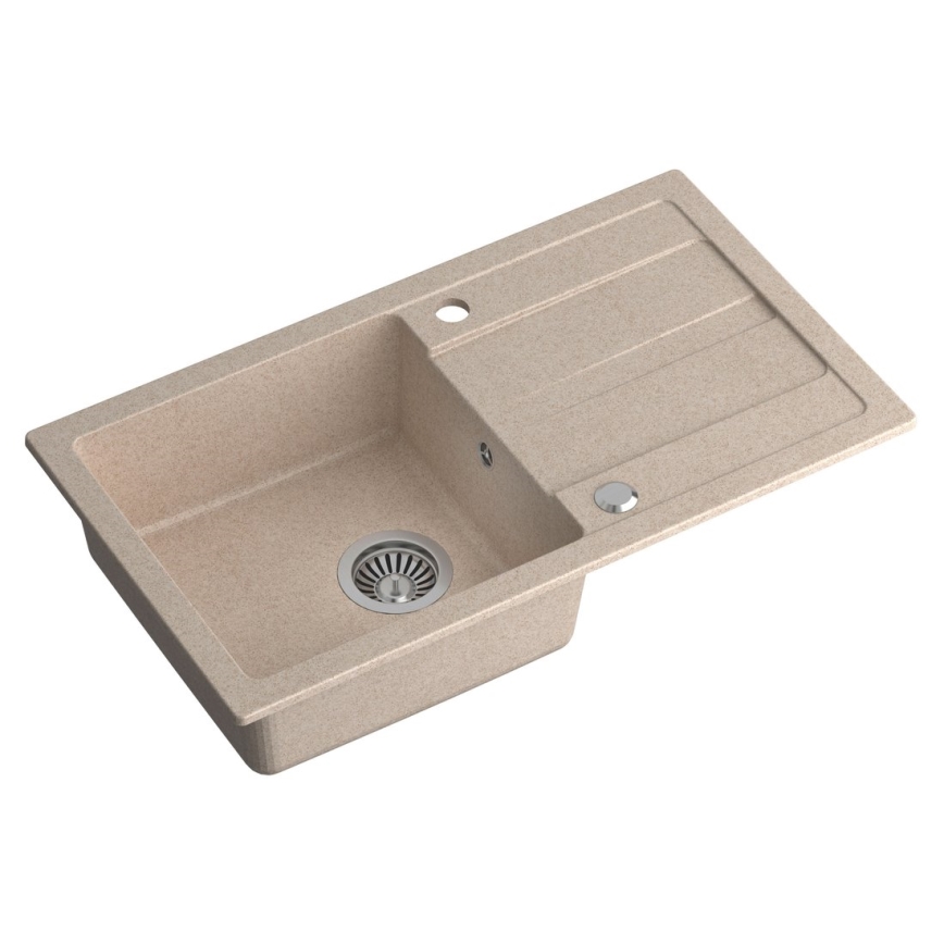 Sapho - Kuchynský drez 77x44 cm granit/béžový