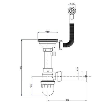 Sapho - Kuchynský drez 77x44 cm granit/béžový