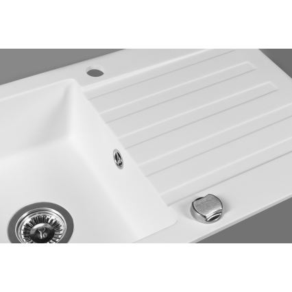 Sapho - Kuchynský drez 78x44 cm granit/biela