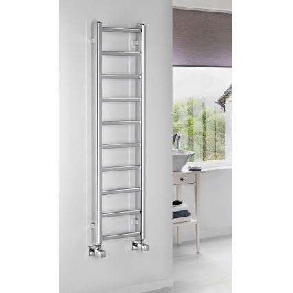 Sapho - Kúpeľňový radiátor METRO LIGHT 211W/230V 30x114 cm lesklý chróm