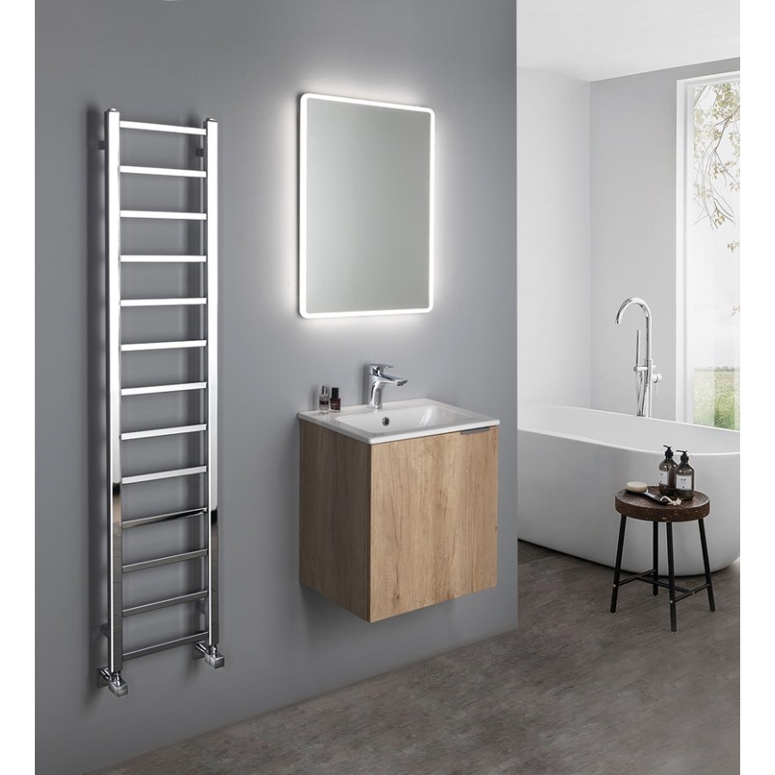 Sapho - Kúpeľňový radiátor METRO LIGHT 276W/230V 30x150 cm lesklý chróm