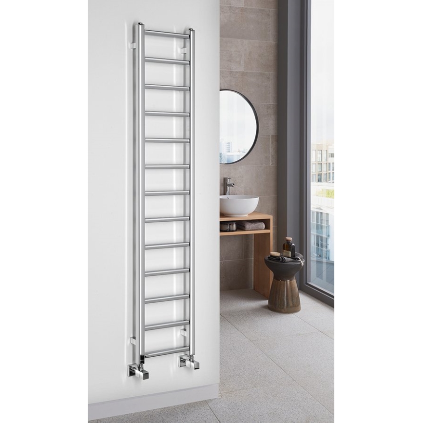 Sapho - Kúpeľňový radiátor METRO LIGHT 276W/230V 30x150 cm lesklý chróm