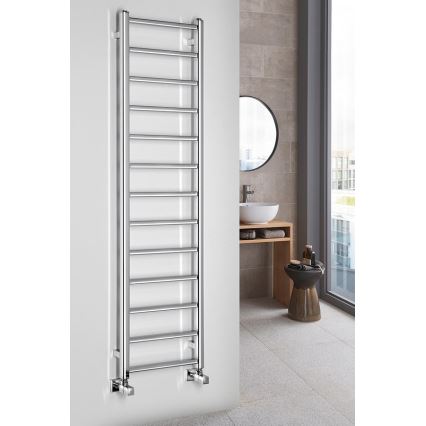 Sapho - Kúpeľňový radiátor METRO LIGHT 323W/230V 40x150 cm lesklý chróm
