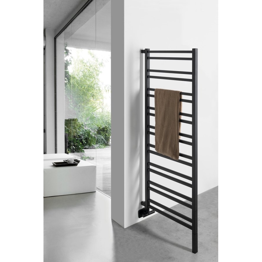 Sapho - Kúpeľňový radiátor METRO SPACE 525W/230V 55x143 cm matná čierna