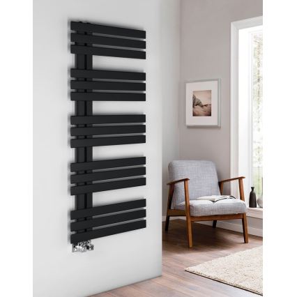 Sapho - Kúpeľňový radiátor SILVANA 561W/230V 50x123 cm matná čierna
