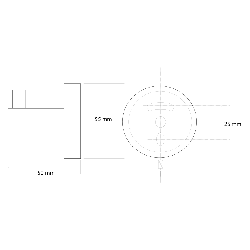Sapho - Nástenný háčik X-ROUND 5,5x5 cm zlatý