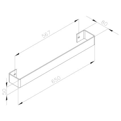 Sapho - Nástenný vešiak na uteráky COLONNA 8x65 cm brúsená nerezová oceľ