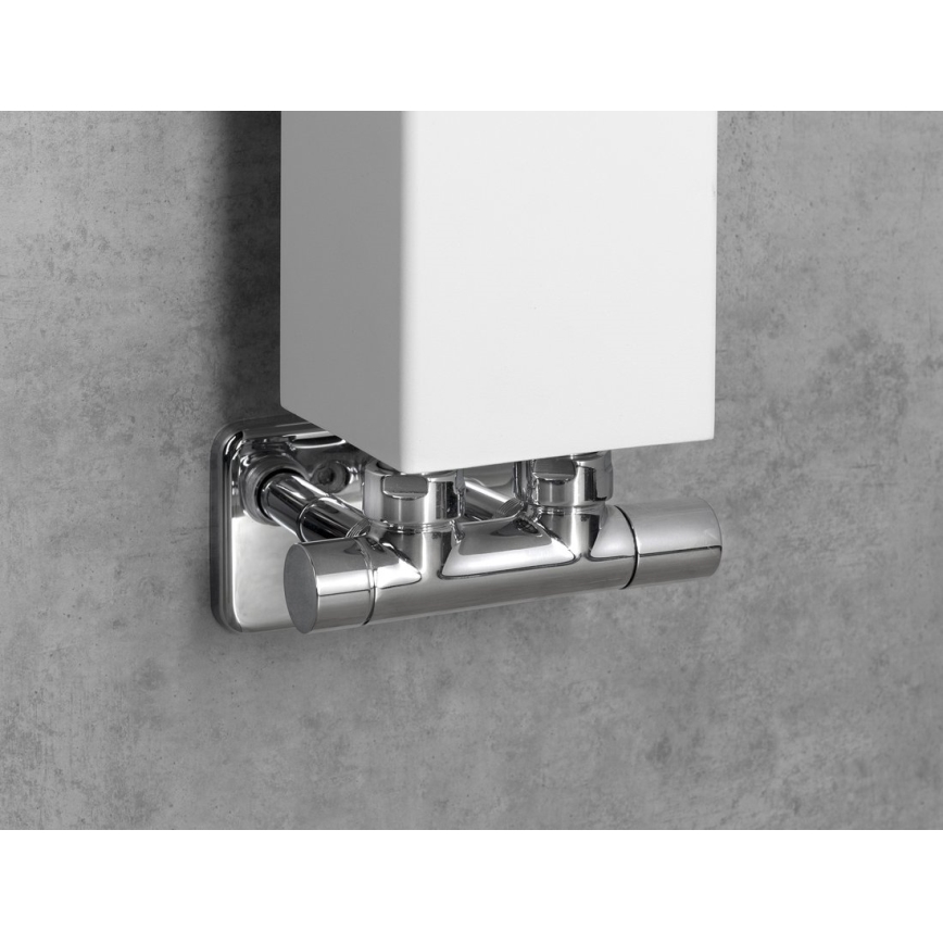 Sapho - Pripojovacia sada ventilov pre stredové pripojenie TWIN, lesklý chróm