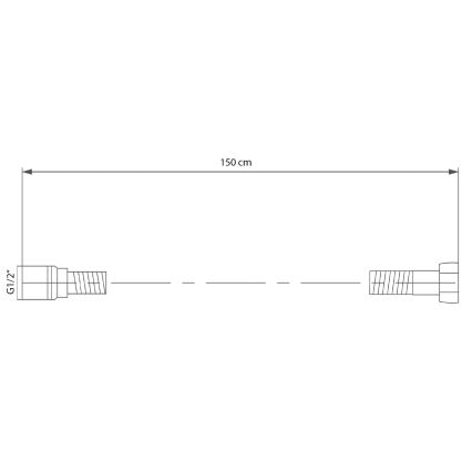 Sapho - Sprchová hadica SOFTFLEX 150 cm matná čierna