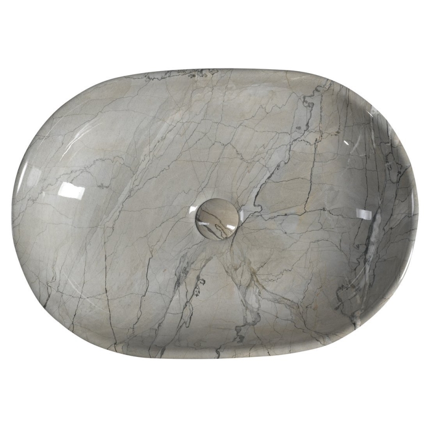 Sapho - Umývadlo na dosku DALMA 59x42 cm keramika/grigio