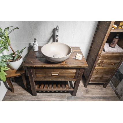 Sapho - Umývadlo na dosku FORMIGO pr. 39 cm betón/piesková