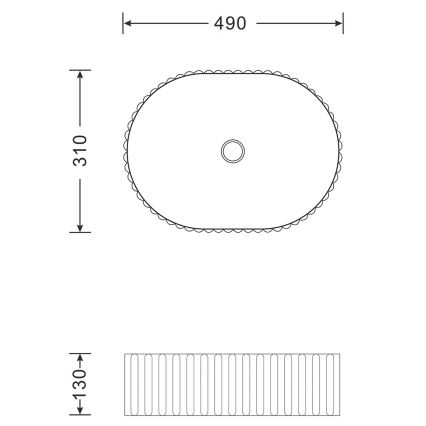 Sapho - Umývadlo na dosku PICOBELLO 49x31 cm keramika/biela