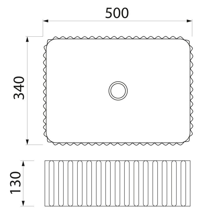 Sapho - Umývadlo na dosku PICOBELLO 50x34 cm keramika/biela