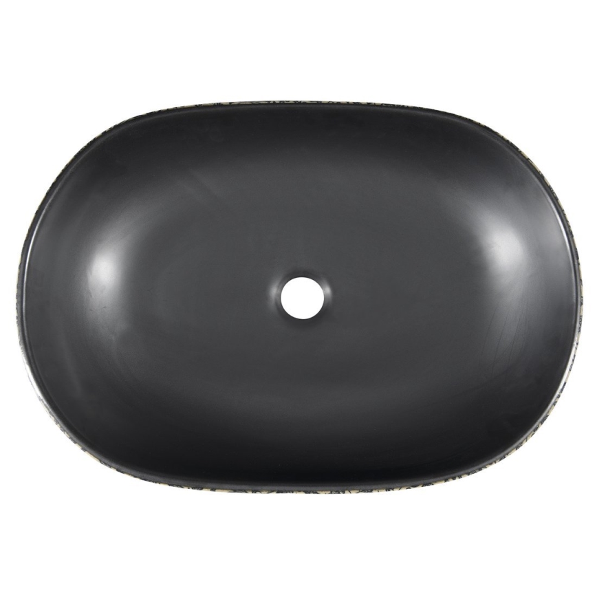 Sapho - Umývadlo na dosku PRIORI 60x40 cm keramika/čierna/modrá