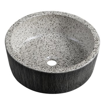 Sapho - Umývadlo na dosku PRIORI pr. 41 cm biela/šedá