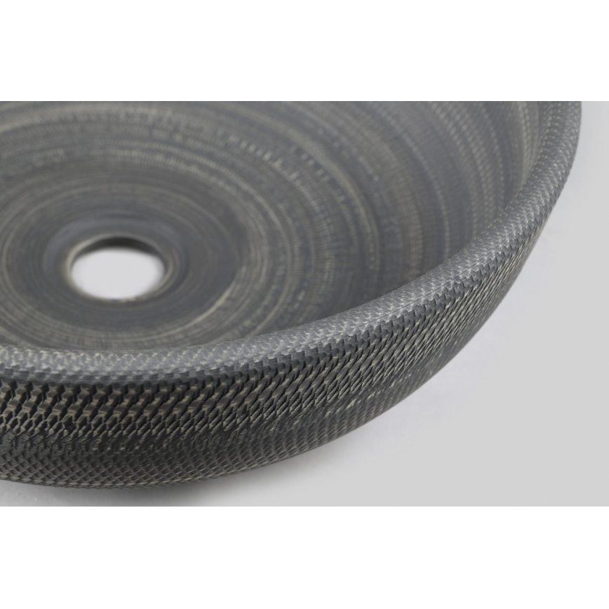 Sapho - Umývadlo na dosku PRIORI, priemer 41 cm, keramika/šedá