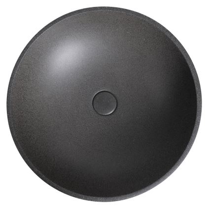 Sapho - Umývadlo na dosku TURF, priemer 44 cm, betón/čierny granit
