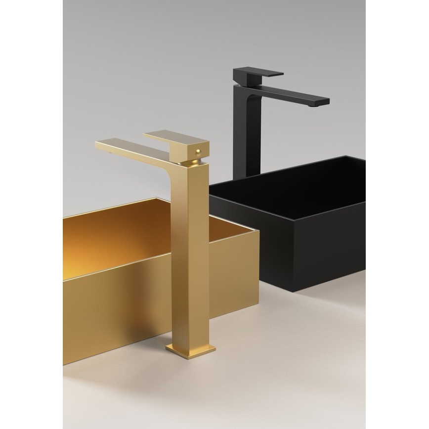 Sapho - Umývadlová batéria CUBEMIX 27,8 cm matná čierna