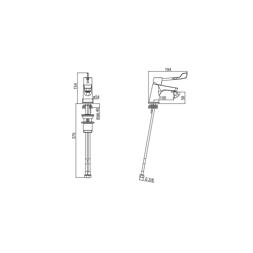 Sapho - Umývadlová batéria LEA 15,4 cm, lesklý chróm