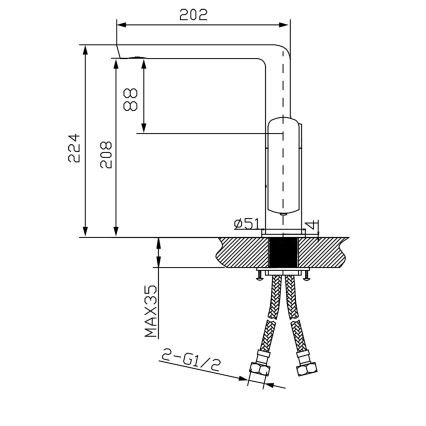Sapho - Umývadlová batéria MIXONA 22,4 cm lesklý chróm