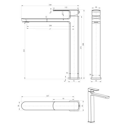 Sapho - Umývadlová batéria MIXONA 29,8 cm lesklý chróm