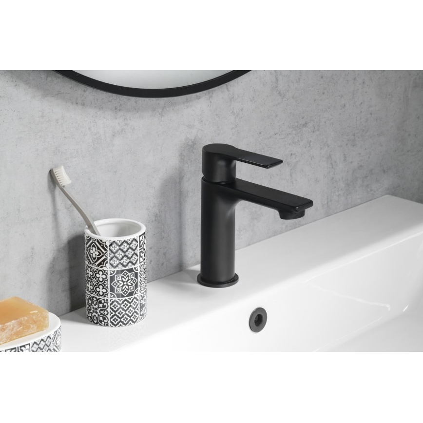 Sapho - Umývadlová batéria PAX 16,5 cm matná čierna