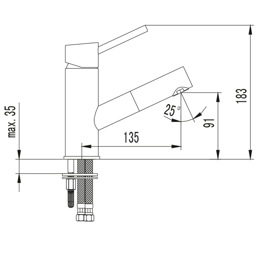 Sapho - Umývadlová batéria SOLITER 18,3 cm, lesklý chróm