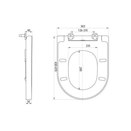 Sapho - WC sedadlo SoftClose TURKU biela