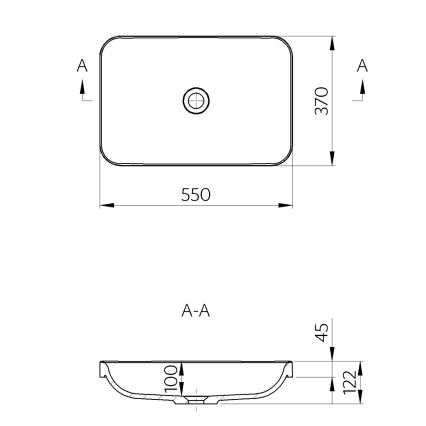 Sapho - Zapustené umývadlo ASOFFI 55x37 cm mramor/biela