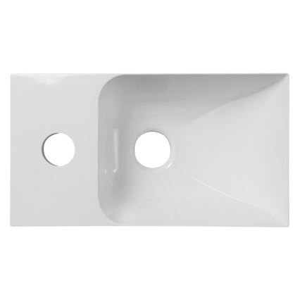 Sapho - Závesné umývadlo PICCOLINO 31x17 cm ľavé/liaty mramor/biela