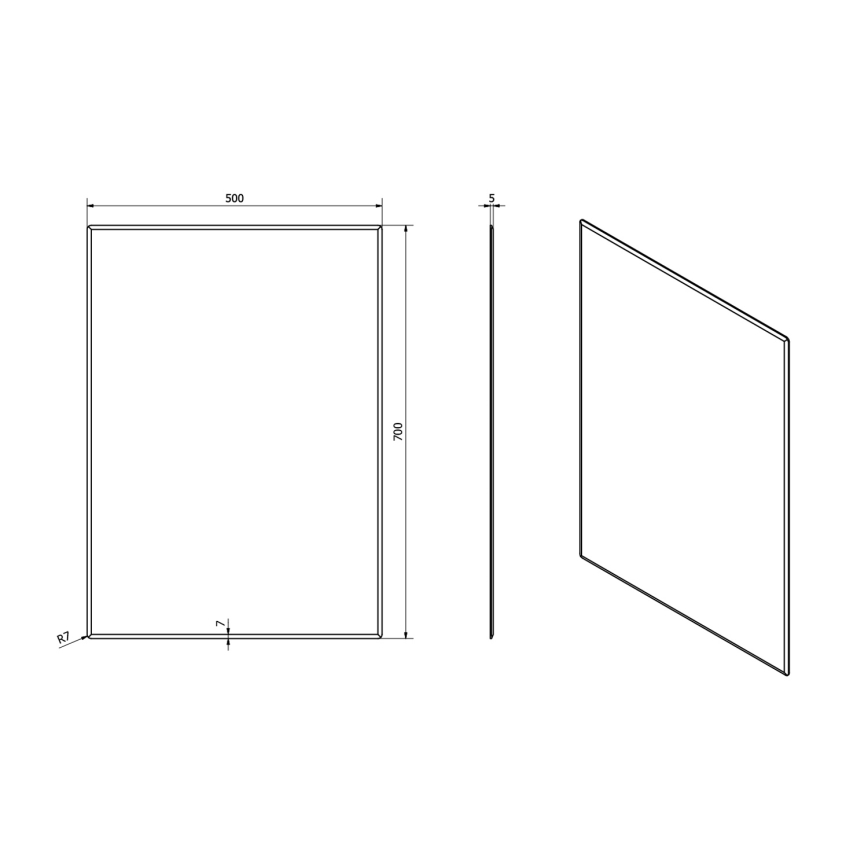 Sapho - Zrkadlo ACCORD 50x70 cm číre