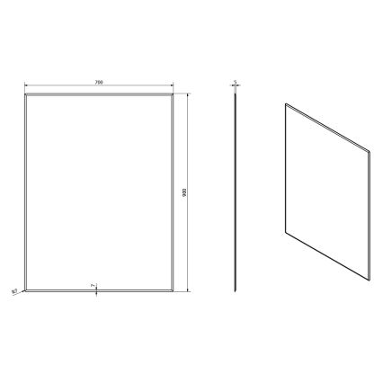Sapho - Zrkadlo ACCORD 70x90 cm