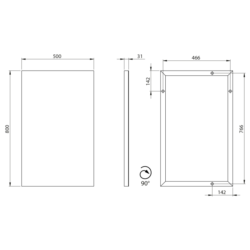 Sapho - Zrkadlo AROWANA 50x80 cm lesklý chróm