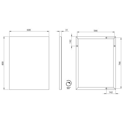 Sapho - Zrkadlo AROWANA 60x80 cm lesklý chróm