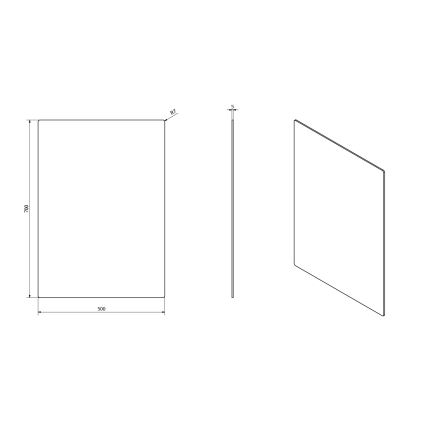 Sapho - Zrkadlo PLAIN 50x70 cm