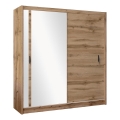 Šatní skriňa so zrkadlom SABRINA 203x215 cm dub woltan