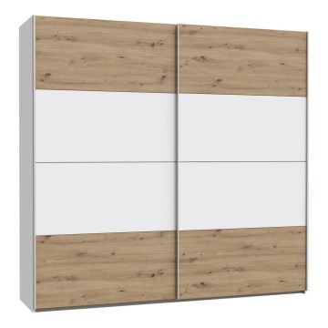 Šatníková skriňa KARO 220x210 cm biela/dub artisan