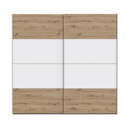 Šatníková skriňa KARO 220x210 cm biela/dub artisan