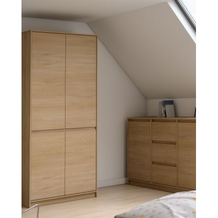 Šatníková skriňa MIYABI 90x198x52 cm dub Cremona