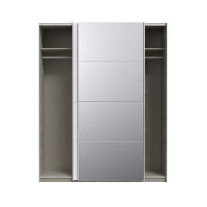 Šatníková skriňa s zrkadlom KARO 170x210 cm biela