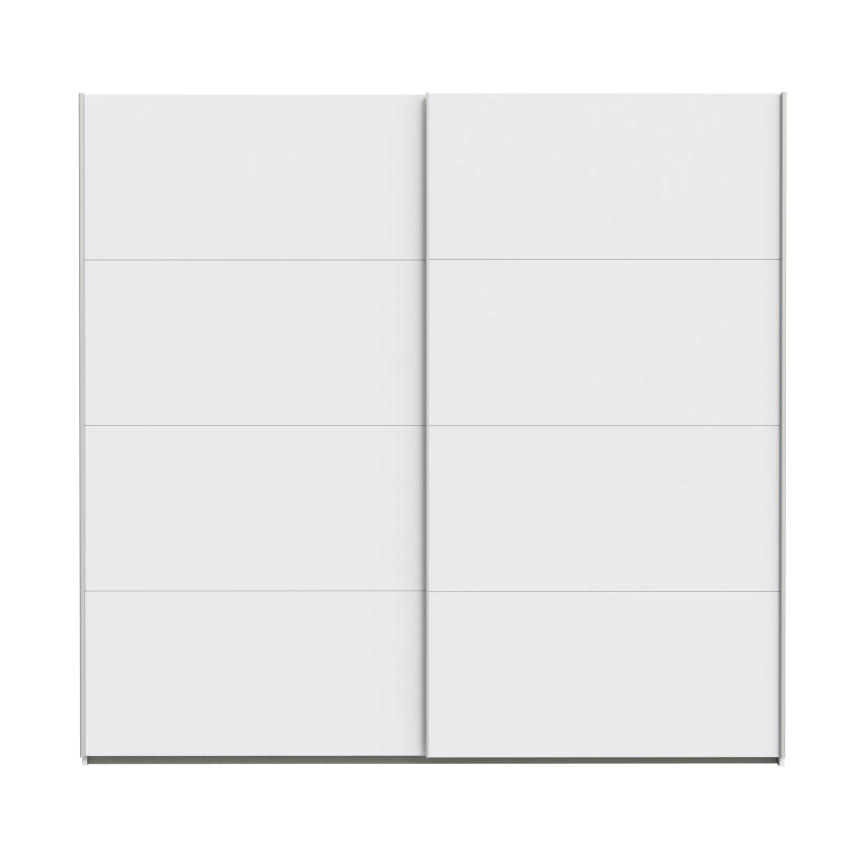 Šatníková skriňa so zrkadlom KARO 220x210 cm biela