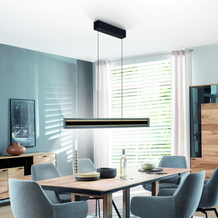 Schöner Wohnen 11316-18 - LED stmievateľný luster na lane LENA LED/32W/230V čierna