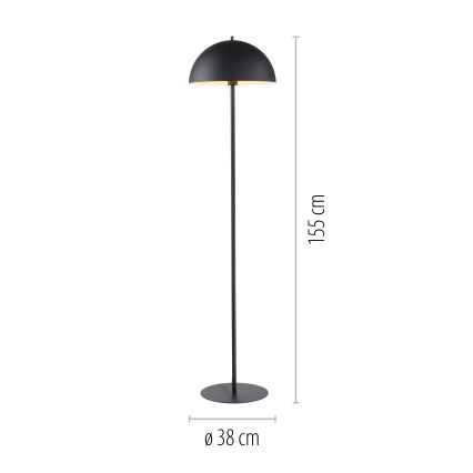 Schöner Wohnen 11727-18 - Stojacia lampa ALI 1xE27/25W/230V čierna
